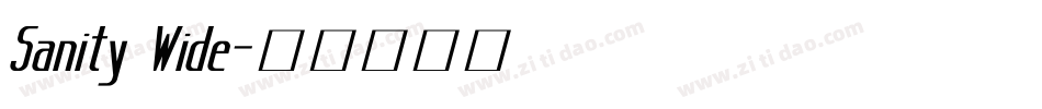 Sanity Wide字体转换